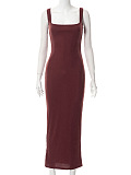 WHOLESALE | Pitted Material Tank Long Dress