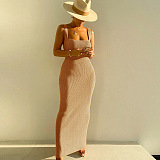 WHOLESALE | Pitted Material Tank Long Dress