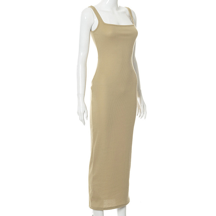 WHOLESALE | Pitted Material Tank Long Dress