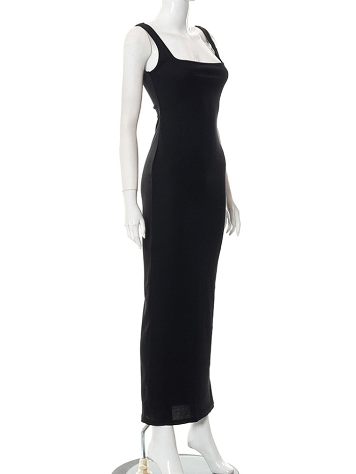 WHOLESALE | Pitted Material Tank Long Dress