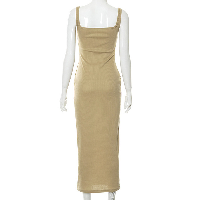 WHOLESALE | Pitted Material Tank Long Dress