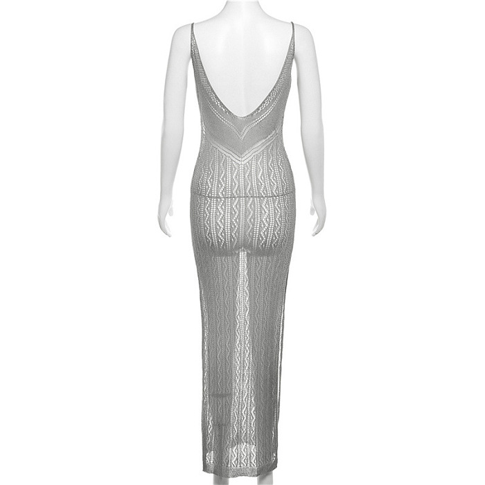 WHOLESALE | Side Split Open Back Maxi Dress