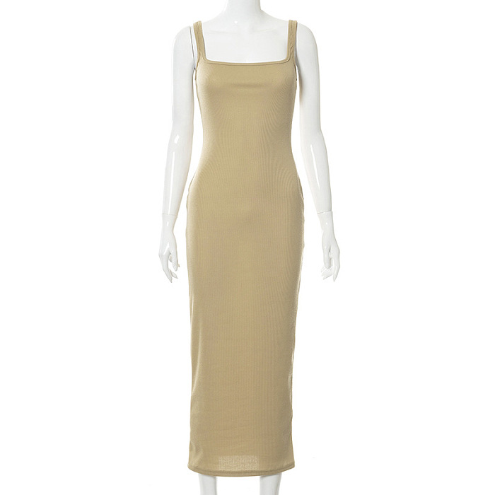 WHOLESALE | Pitted Material Tank Long Dress