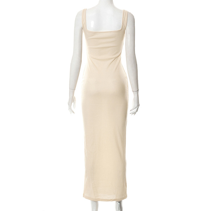 WHOLESALE | Pitted Material Tank Long Dress