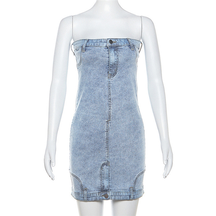 WHOLESALE | Denim Bandeau Dress