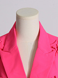 WHOLESALE | Double Breasted Blazser bell-bottomed Pants Set in Rose Red