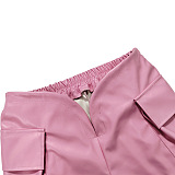 WHOLESALE | PU Material Low Waist Shorts