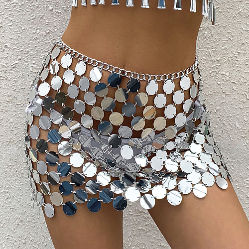 WHOLESALE | Handmade Acrylic Disc Chain Skirt(Free Size)