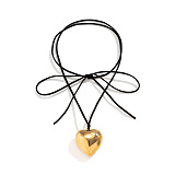 WHOLESALE | Adjustable Heart Choker Necklace ( Flannel Line) 2 pack
