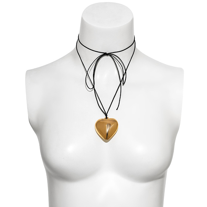 WHOLESALE | Adjustable Heart Choker Necklace ( Flannel Line) 2 pack