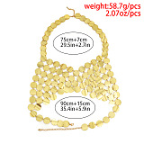 WHOLESALE | Handmade Acrylic Disc Chain Top(Free Size) in Gold