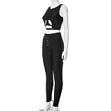 WHOLESALE | Off-shoulder Buckled Pants Set
