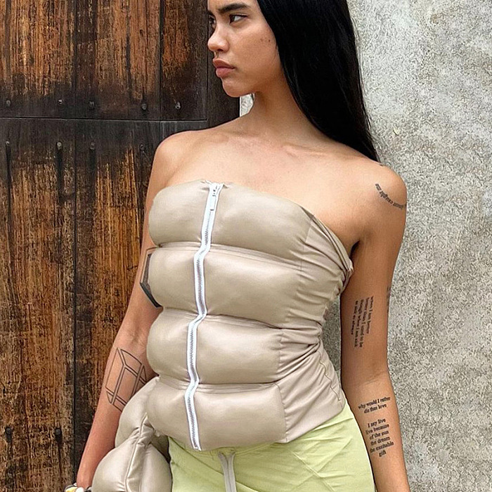 WHOLESALE | Puffy Zip Up Top