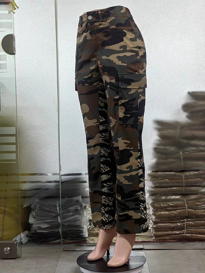 WHOLESALE | Patchwork Camo Pocket Pants