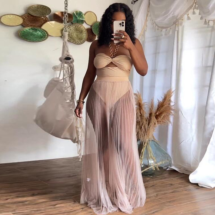 WHOLESALE | Halter Bandeau Skirt Set