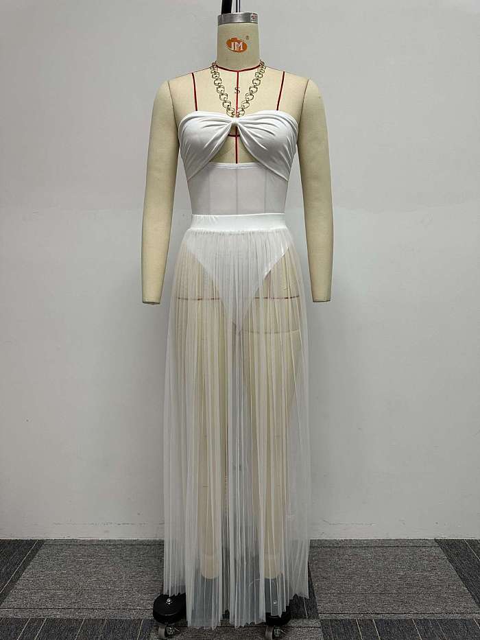 WHOLESALE | Halter Bandeau Skirt Set