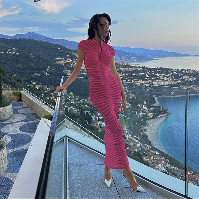 WHOLESALE | High Neck Bodycon Long Dress