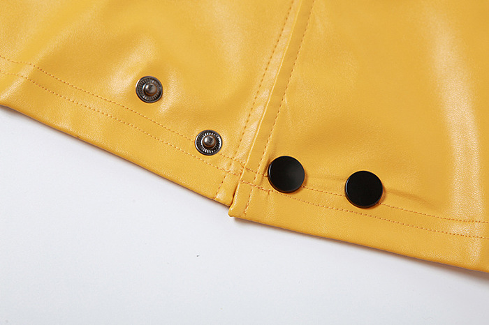 WHOLESALE | Pu Material Button Blouse Skirt Set