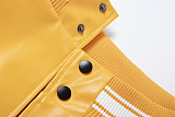 WHOLESALE | Pu Material Button Blouse Skirt Set