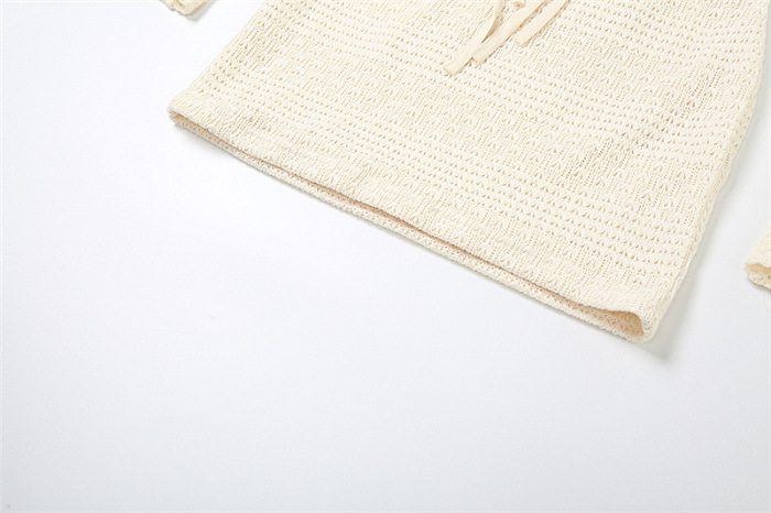 WHOLESALE | Knitted Front Hollow-out Self-tied Dress