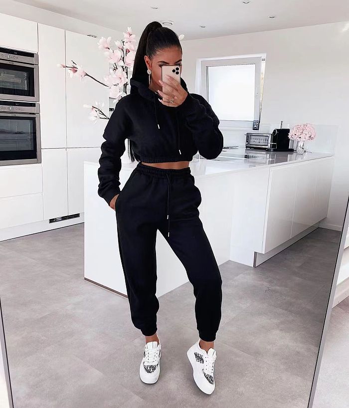 WHOLESALE | Hoodie Top Jogging Suit in Solid