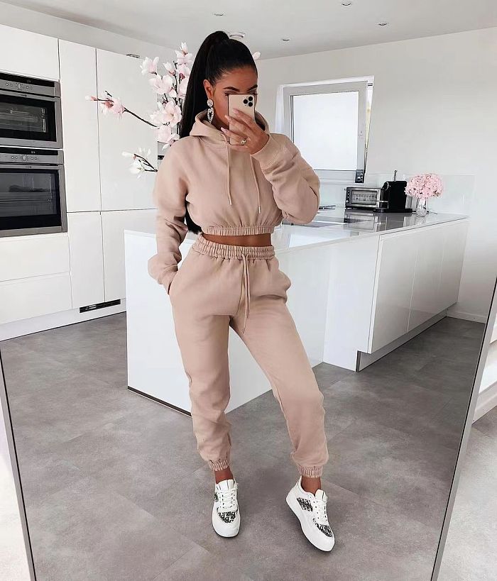 WHOLESALE | Hoodie Top Jogging Suit in Solid