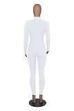 WHOELSALE | Pit Material Half Zip Up Jumpsuit