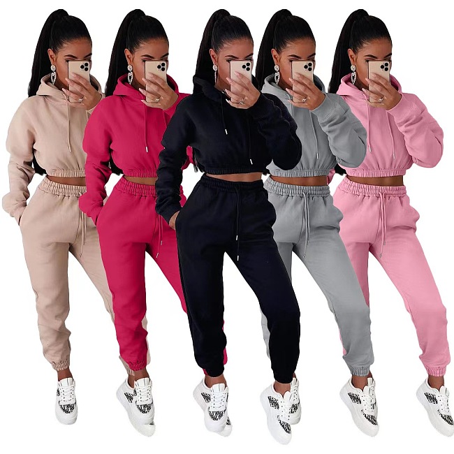 WHOLESALE | Hoodie Top Jogging Suit in Solid