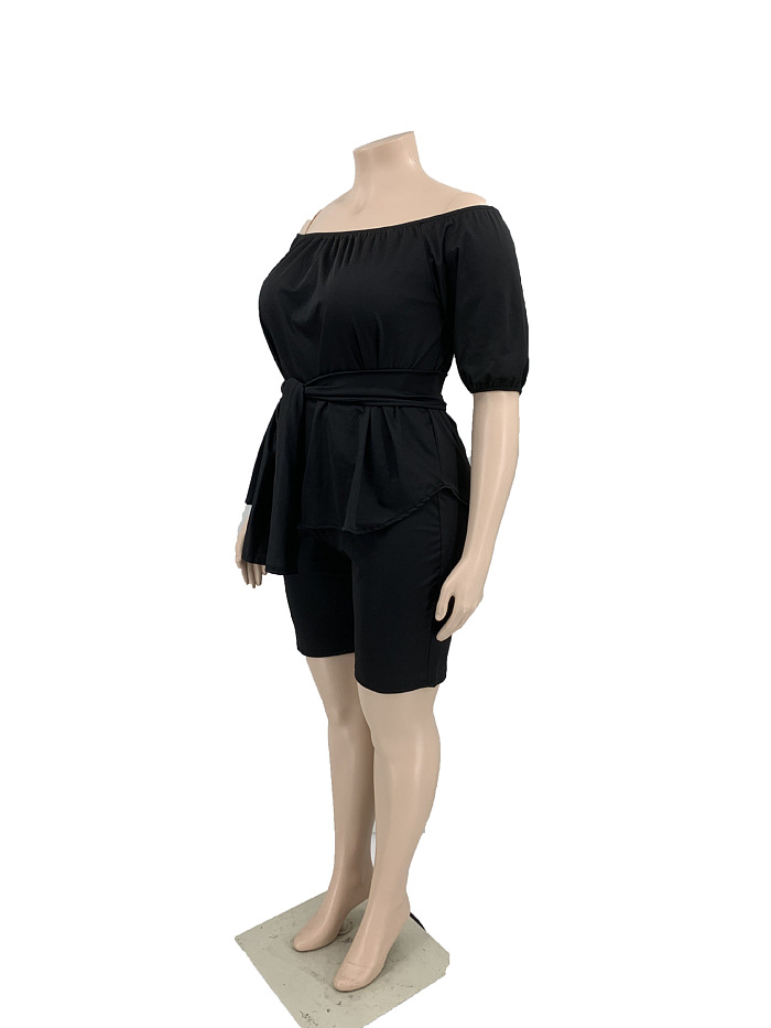 WHOELSALE | Plus Size Off-shoulder Skirt Set