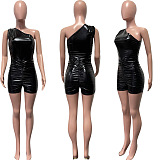 WHOELSALE | Drawstring One Shoulder Romper