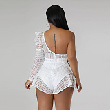 WHOELSALE | Chiffon Bow-tied One Shoulder Romper