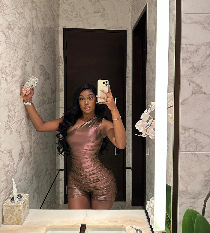 WHOELSALE | Drawstring One Shoulder Romper