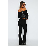 WHOLESALE | Elastic Waist Falre Bottom Bodycon Pants