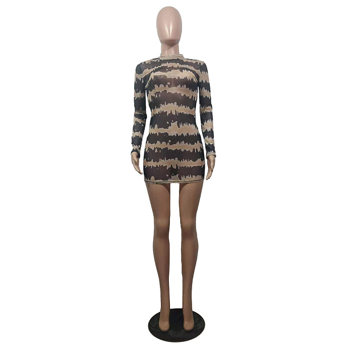 SUPER WHOLESALE | Chiffon Long Sleeve Mini Dress