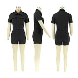 SUPER  WHOLESALE | Cargo Romper in Solid