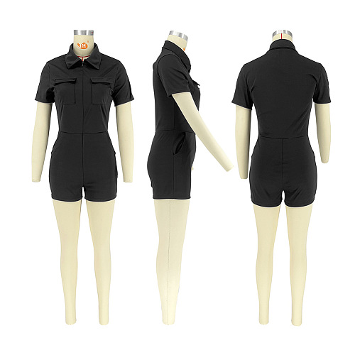 SUPER  WHOLESALE | Cargo Romper in Solid