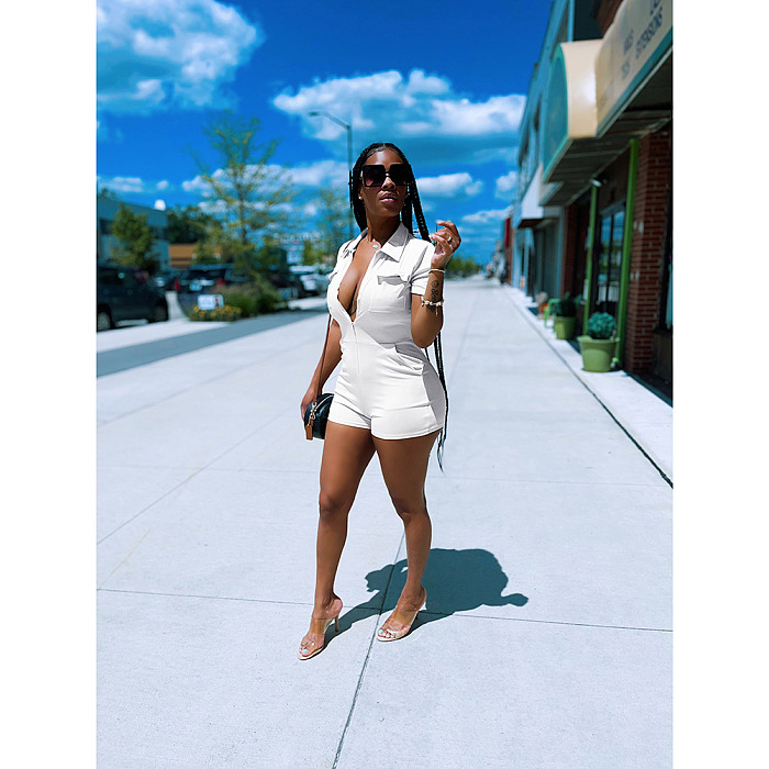 SUPER  WHOLESALE | Cargo Romper in Solid