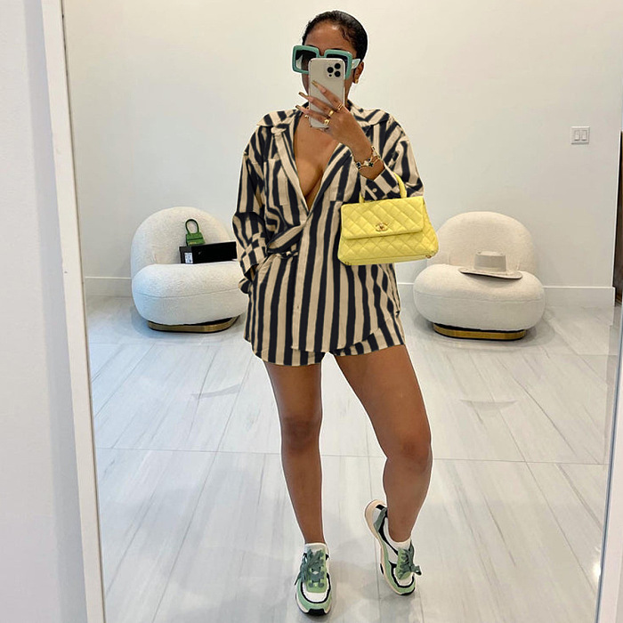 SUPER  WHOLESALE | Zebra Blouse Top Shorts