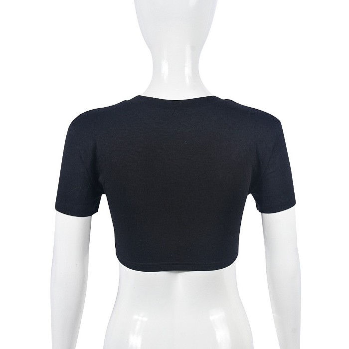 WHOLESALE | H Letter Printed Crop T-shirt