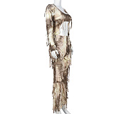 SUPER  WHOLESALE | Tied-dye Strap Pants Set