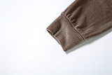 SUPER  WHOLESALE | Corduroy Hoodie Top Shorts Set