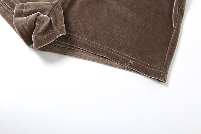 SUPER  WHOLESALE | Corduroy Hoodie Top Shorts Set