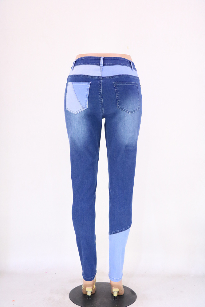 SUPER WHOLESALE |  Patchwork Two Tones High Waist Pants