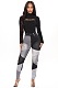 SUPER WHOLESALE |  Patchwork Two Tones High Waist Pants