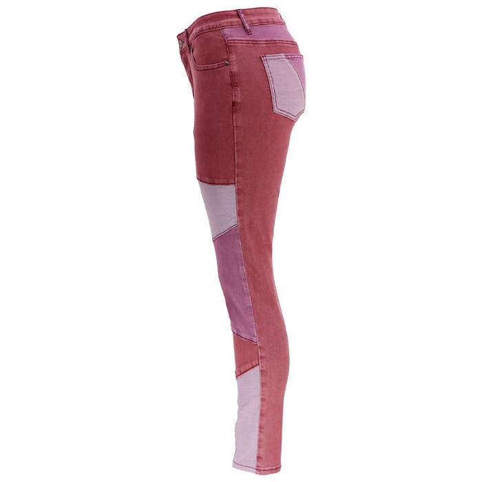 SUPER WHOLESALE |  Patchwork Two Tones High Waist Pants