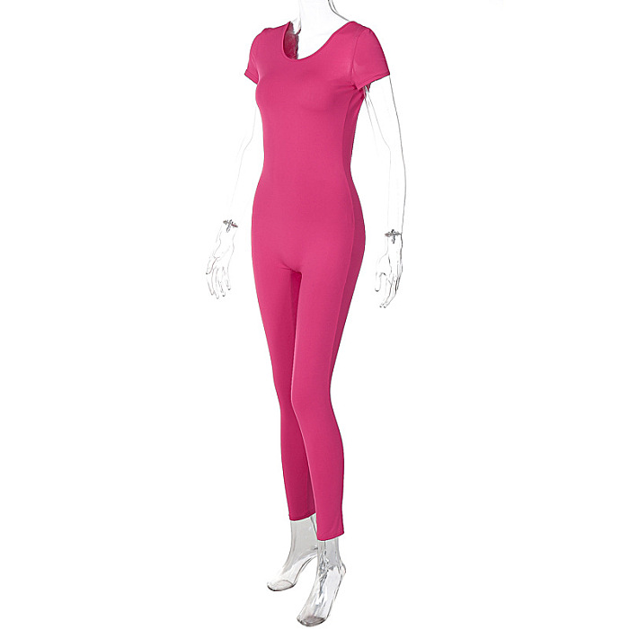 SUPER WHOLESALE |  Open-back Jumpsuit in Solid