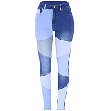 SUPER WHOLESALE |  Patchwork Two Tones High Waist Pants