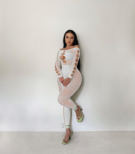 SUPER WHOLESALE |  Pearl Button Front Cut-out Jumpsuit