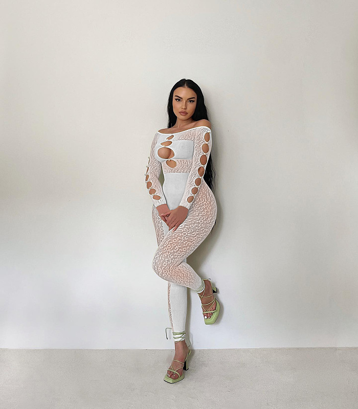 SUPER WHOLESALE |  Pearl Button Front Cut-out Jumpsuit