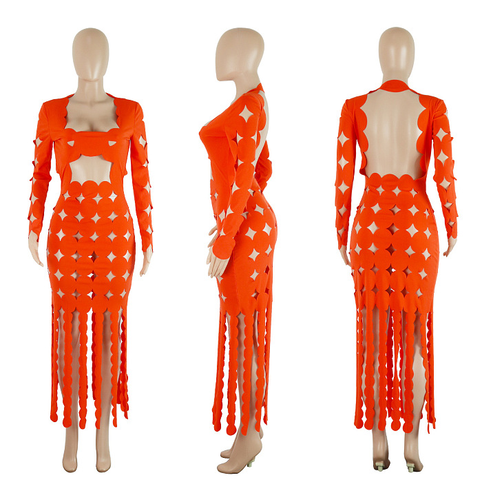 SUPER WHOLESALE |  Cut-out Square Neck Dress